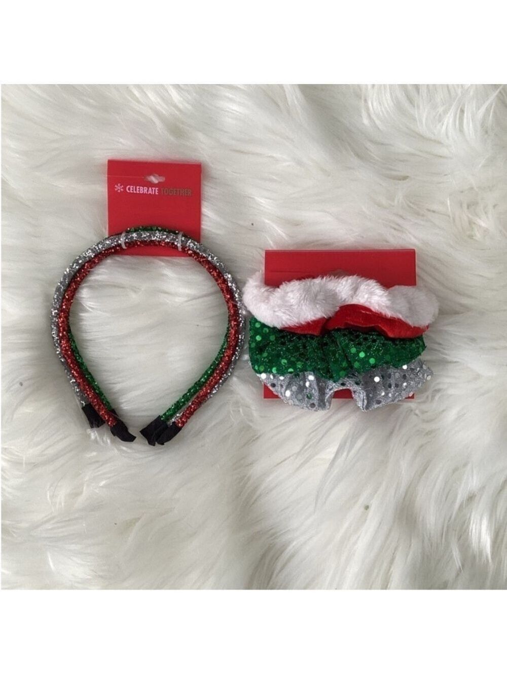 Celebrate Together Holiday Glitter Headband & Sequin Scrunchie Set